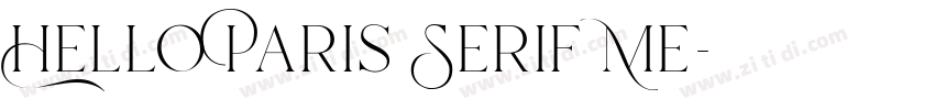 Hello Paris Serif Me字体转换